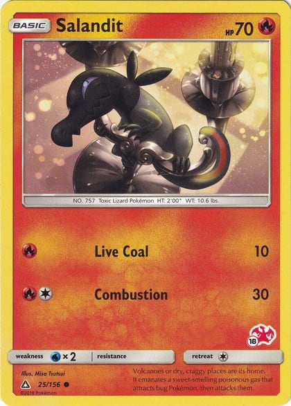 Salandit - 25/156 (#18 Charizard Stamped), Battle Academy 025/156