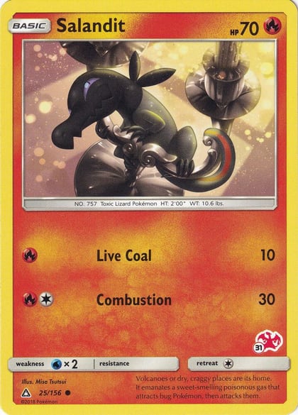 Salandit - 25/156 (#31 Charizard Stamped), Battle Academy 025/156