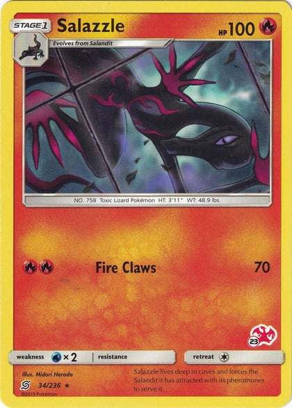 Salazzle - 34/236 (#23 Charizard Stamped), Battle Academy 034/236