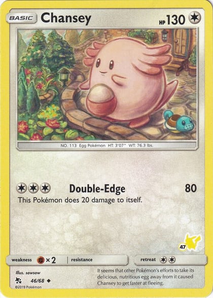Chansey - 46/68 (#47 Pikachu Stamped), Battle Academy 046/068