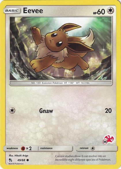 Eevee - 49/68 (#36 Charizard Stamped), Battle Academy 049/068