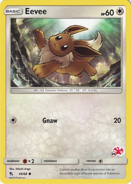 Eevee - 49/68 (#26 Charizard Stamped), Battle Academy 049/068