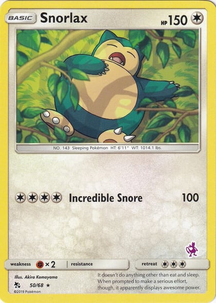 Snorlax - 50/68 (Mewtwo Stamped), Battle Academy 050/068