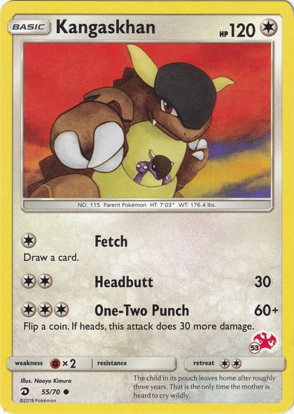 Kangaskhan - 55/70 (#53 Charizard Stamped), Battle Academy 055/070
