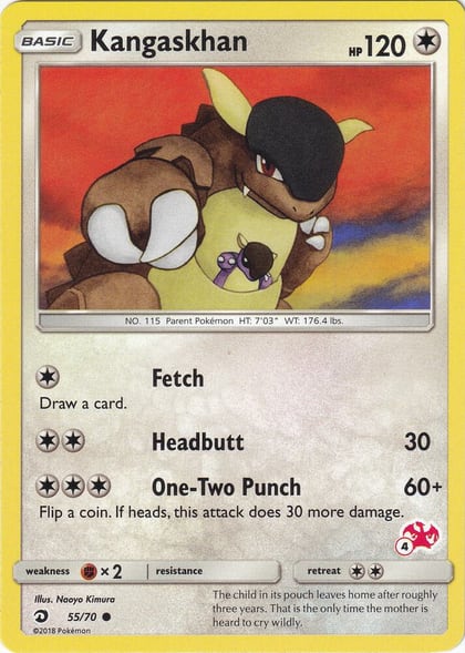 Kangaskhan - 55/70 (#4 Charizard Stamped), Battle Academy 055/070