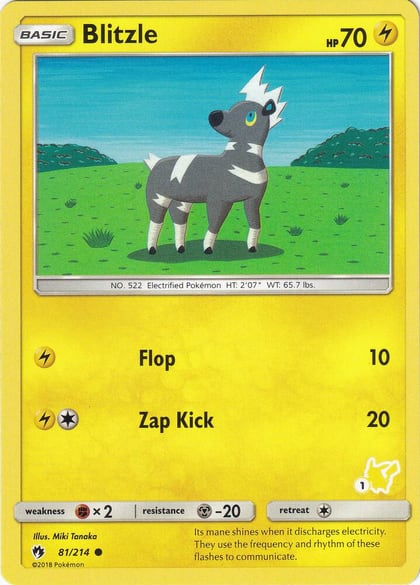 Blitzle - 81/214 (#1 Pikachu Stamped), Battle Academy 081/214
