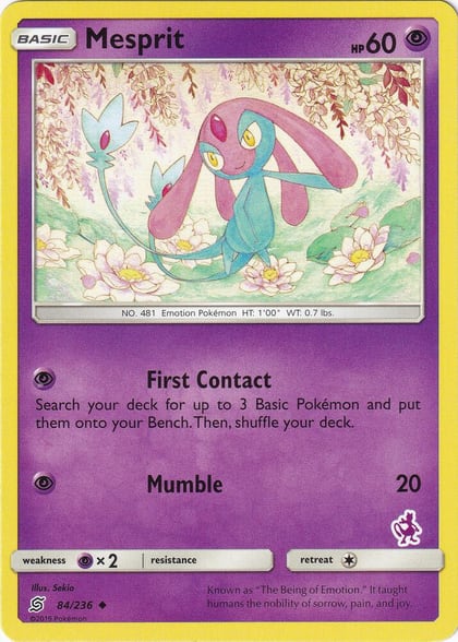 Mesprit - 84/236 (Mewtwo Stamped), Battle Academy 084/236