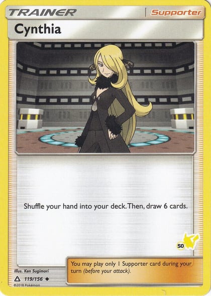 Cynthia - 119/156 (#50 Pikachu Stamped), Battle Academy 119/156