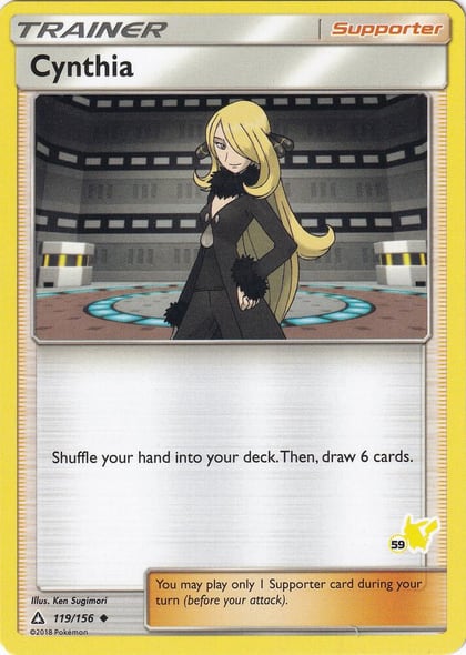 Cynthia - 119/156 (#59 Pikachu Stamped), Battle Academy 119/156