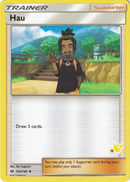 Hau - 120/149 (#13 Pikachu Stamped), Battle Academy 120/149