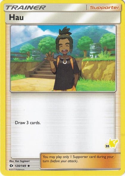 Hau - 120/149 (#33 Pikachu Stamped), Battle Academy 120/149