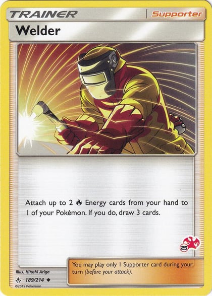 Welder - 189/214 (#25 Charizard Stamped), Battle Academy 189/214