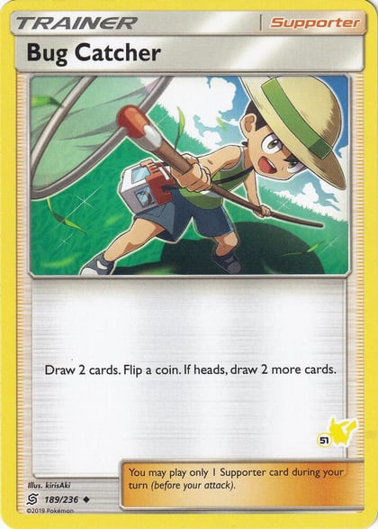 Bug Catcher - 189/236 (#51 Pikachu Stamped), Battle Academy 189/236