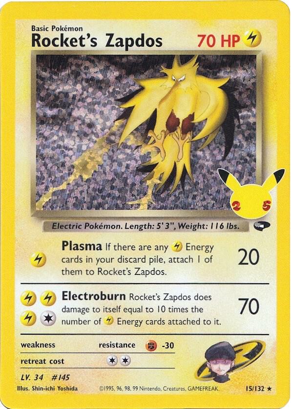 Rocket's Zapdos, Celebrations: Classic Collection 15/132