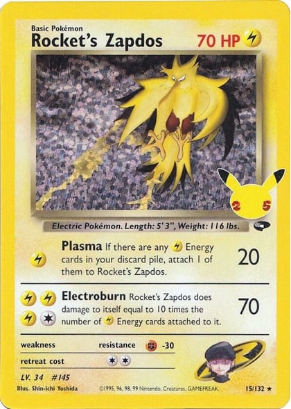 Rocket's Zapdos, Celebrations: Classic Collection 15/132
