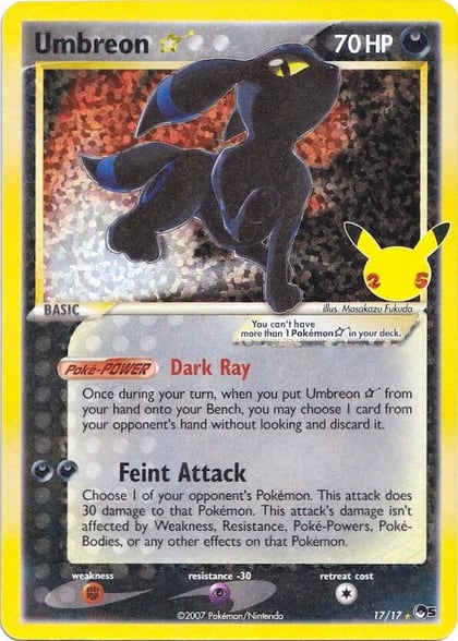 Umbreon Star, Celebrations: Classic Collection 17/17