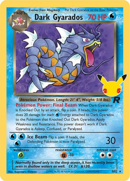 Dark Gyarados, Celebrations: Classic Collection 8/82