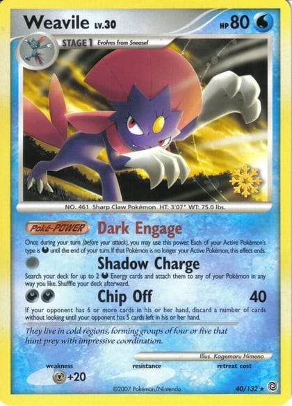 Weavile - 40/132, Countdown Calendar Promos 040/132