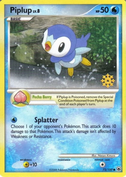 Piplup - 72/100, Countdown Calendar Promos 072/100