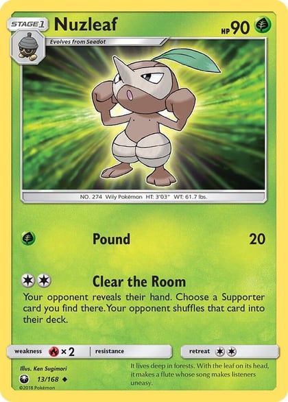 Nuzleaf, SM - Celestial Storm 13/168