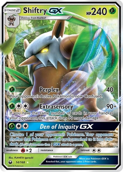 Shiftry GX, SM - Celestial Storm 14/168