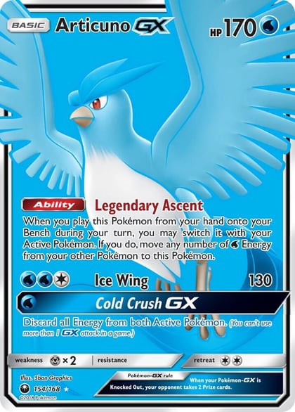 Articuno GX (Full Art), SM - Celestial Storm 154/168