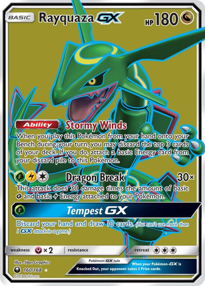 Rayquaza GX (Full Art), SM - Celestial Storm 160/168