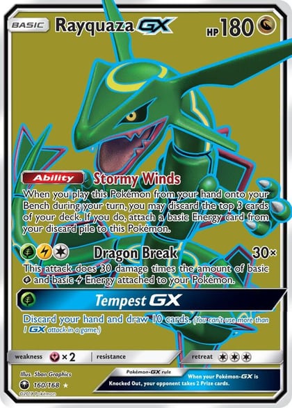 Rayquaza GX (Full Art), SM - Celestial Storm 160/168