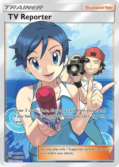 TV Reporter (Full Art), SM - Celestial Storm 167/168