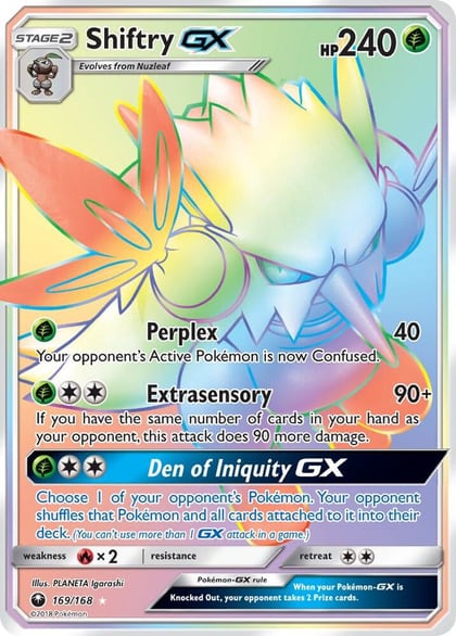 Shiftry GX (Secret), SM - Celestial Storm 169/168