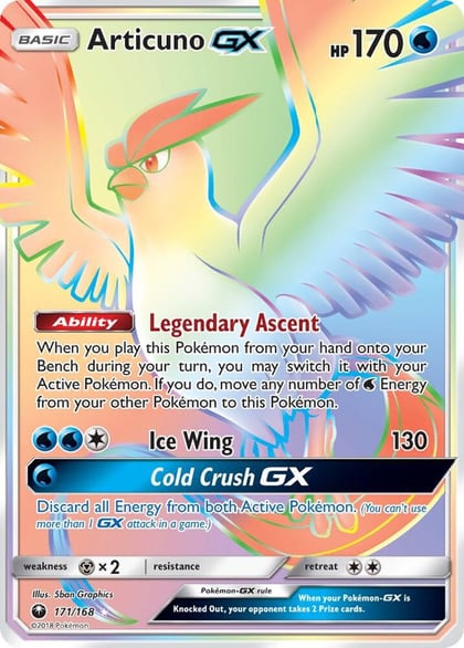 Articuno GX (Secret), SM - Celestial Storm 171/168