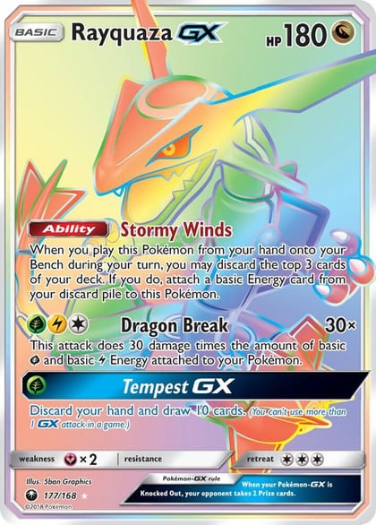 Rayquaza GX (Secret), SM - Celestial Storm 177/168