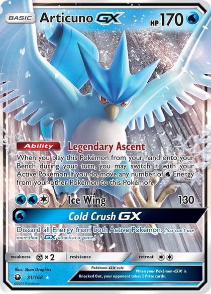 Articuno GX, SM - Celestial Storm 31/168