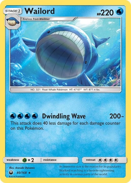 Wailord, SM - Celestial Storm 40/168