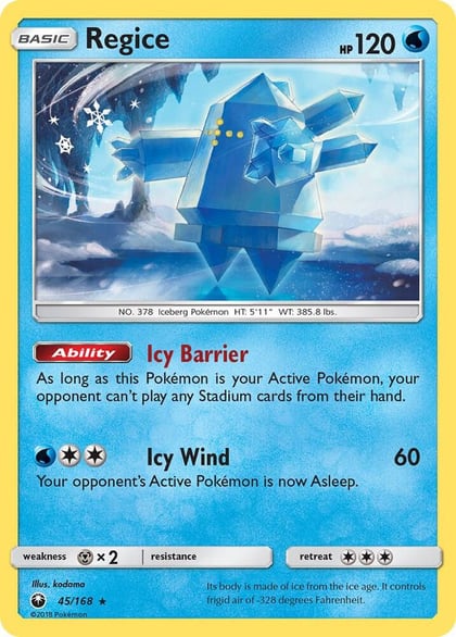 Regice, SM - Celestial Storm 45/168