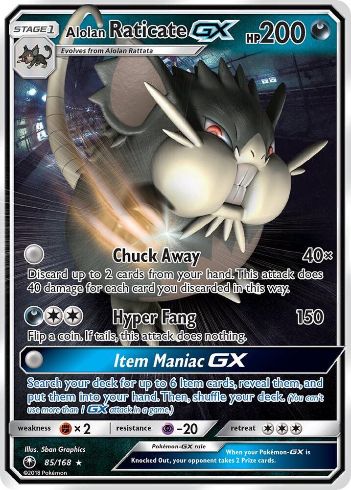 Alolan Raticate GX, SM - Celestial Storm 85/168