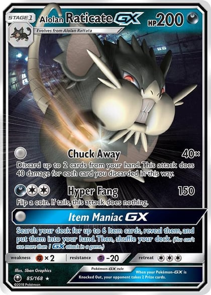 Alolan Raticate GX, SM - Celestial Storm 85/168