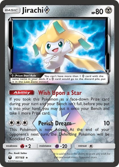 Jirachi Prism Star, SM - Celestial Storm 97/168
