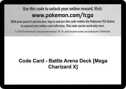 Code Card - Battle Arena Deck [Mega Charizard X], SM - Celestial Storm P266426
