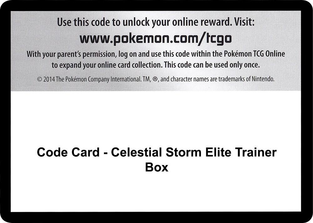 Code Card - Celestial Storm Elite Trainer Box, SM - Celestial Storm P266432