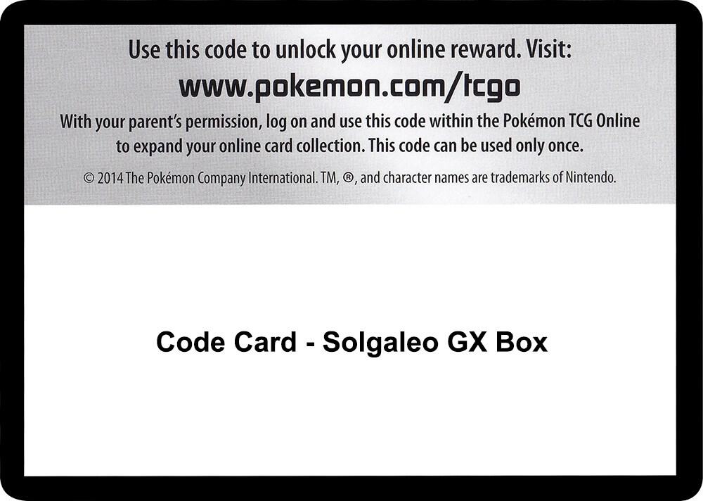 Code Card - Solgaleo GX Box, SM - Celestial Storm P266535