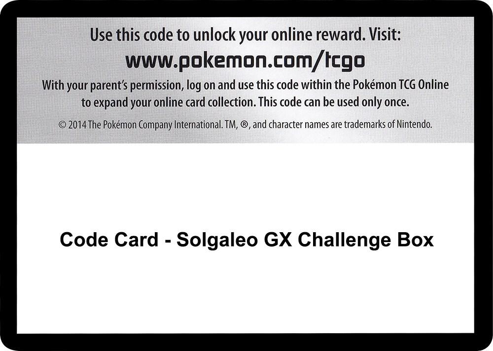Code Card - Solgaleo GX Challenge Box, SM - Celestial Storm P266536