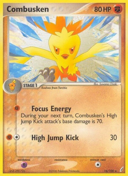 Combusken - 016/100, Crystal Guardians 16/100
