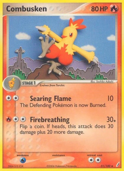Combusken - 031/100, Crystal Guardians 31/100