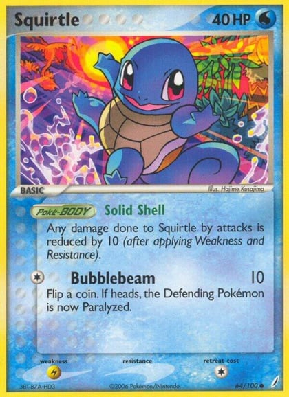 Squirtle - 064/100, Crystal Guardians 64/100