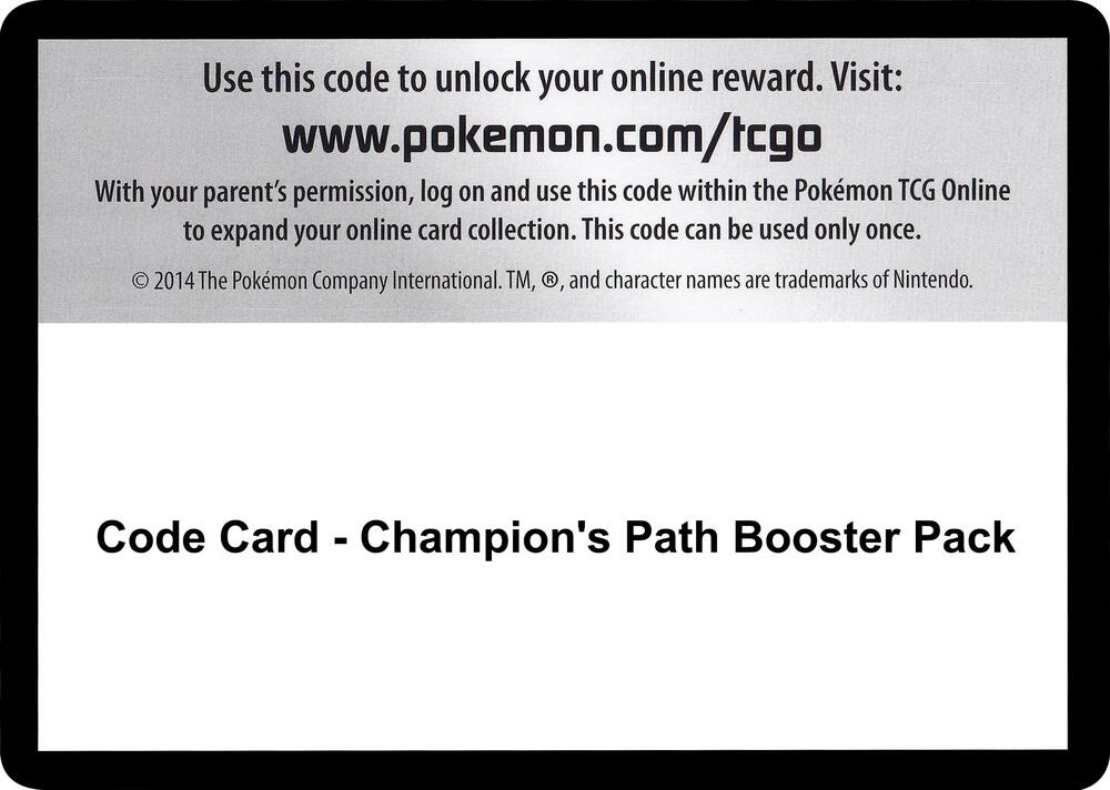 Code Card - Champion's Path Booster Pack, Champion's Path P251544