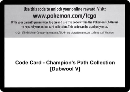 Code Card - Champion's Path Collection [Dubwool V], Champion's Path P251545