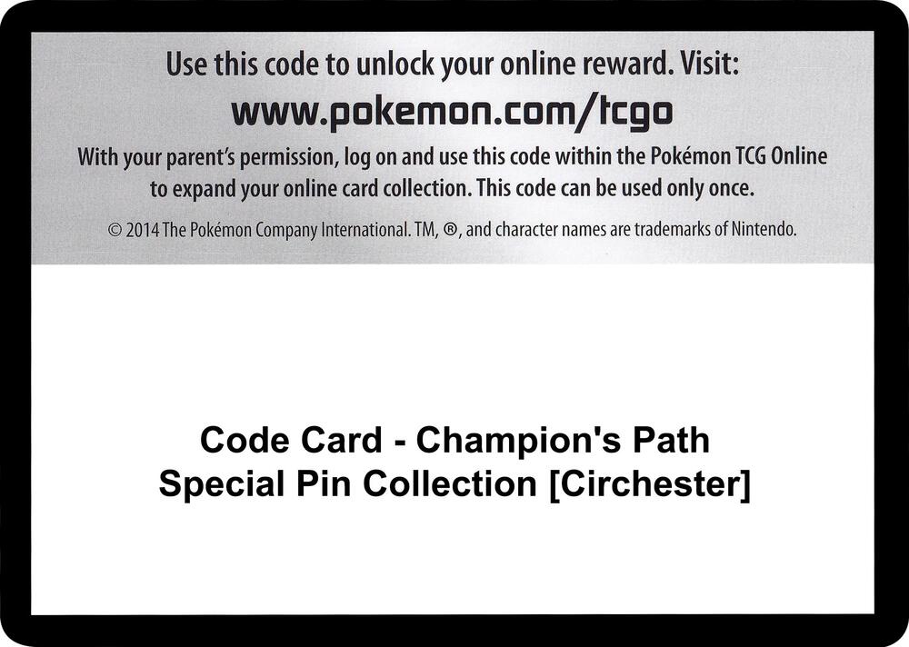Code Card - Champion's Path Special Pin Collection [Circhester], Champion's Path P251561