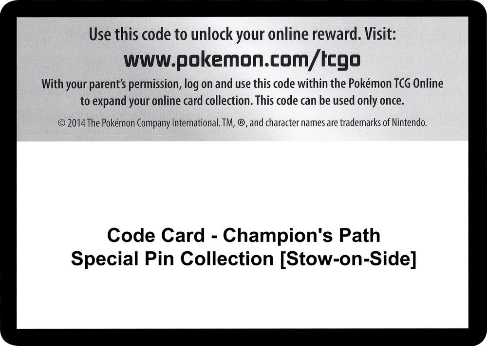 Code Card - Champion's Path Special Pin Collection [Stow-on-Side], Champion's Path P251563