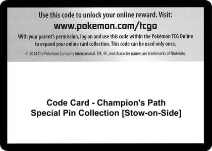 Code Card - Champion's Path Special Pin Collection [Stow-on-Side], Champion's Path P251563